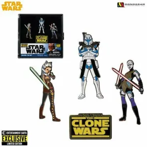 Star Wars: The Clone Wars Enamel Pin Set - Entertainment Earth Exclusive