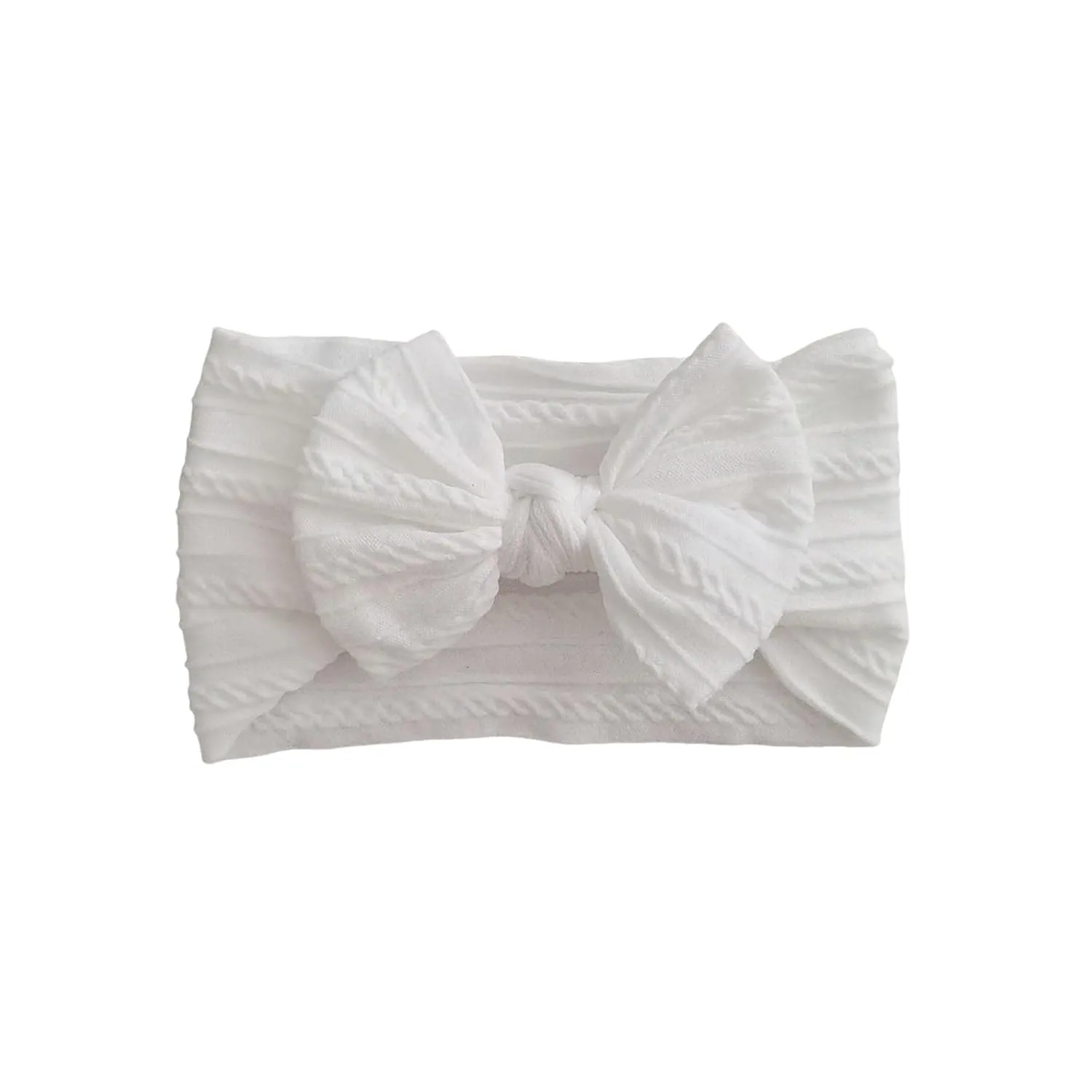 Stretchy Nylon Headband With Bows, Soft Handmade Headbands With Double Bows Head Wrap Nylon Hair Accessories, (G)