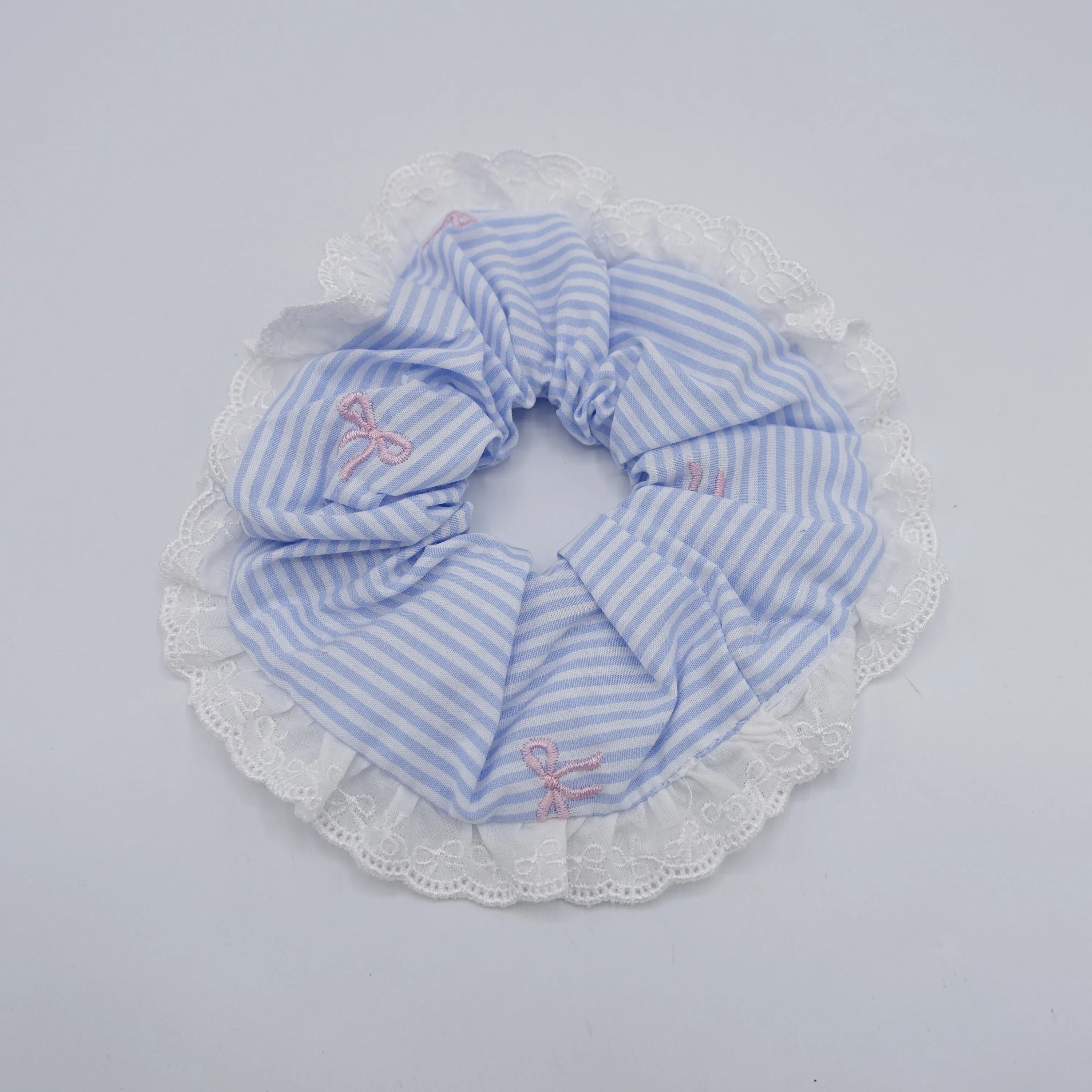 stripe scrunchies, cotton scrunchies, lace scrunchies for women