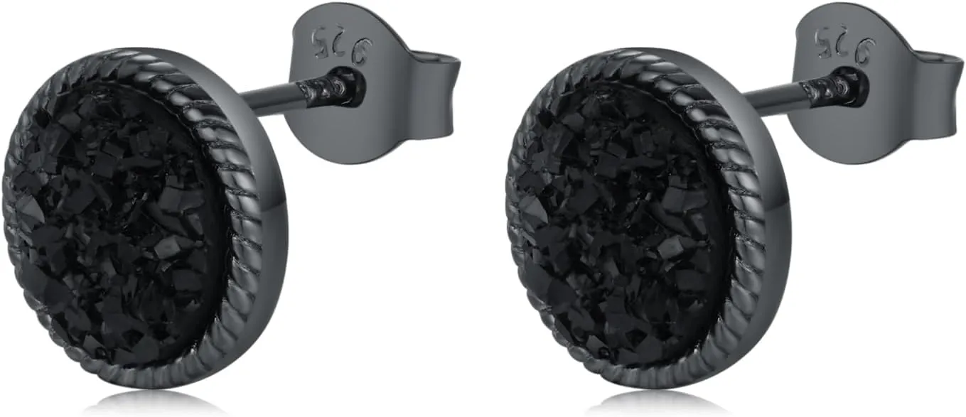 Stud Earrings 925 Sterling Silver Stud Earrings for Mens Womens Pierced Mens Earrings Jewelry Gift for Father's Day Gifts