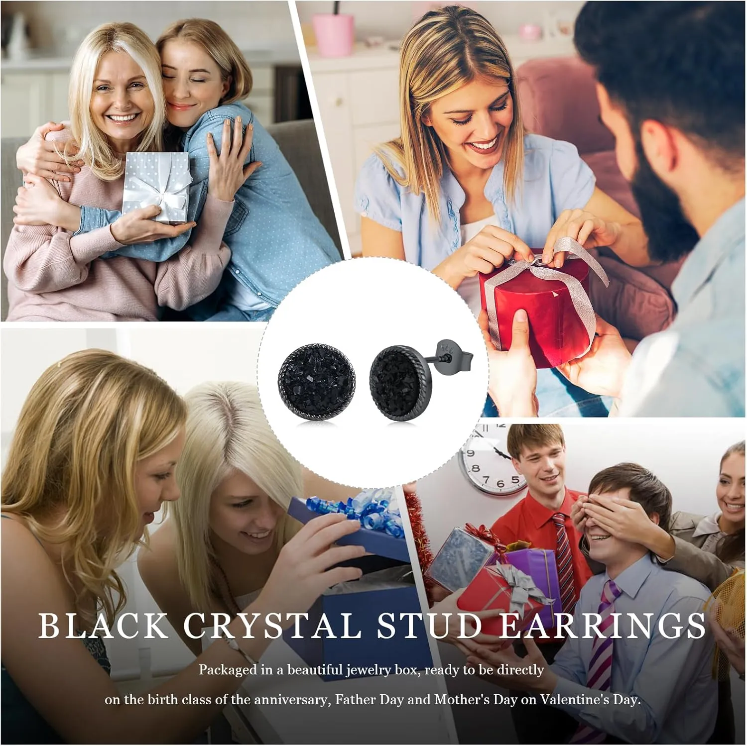 Stud Earrings 925 Sterling Silver Stud Earrings for Mens Womens Pierced Mens Earrings Jewelry Gift for Father's Day Gifts