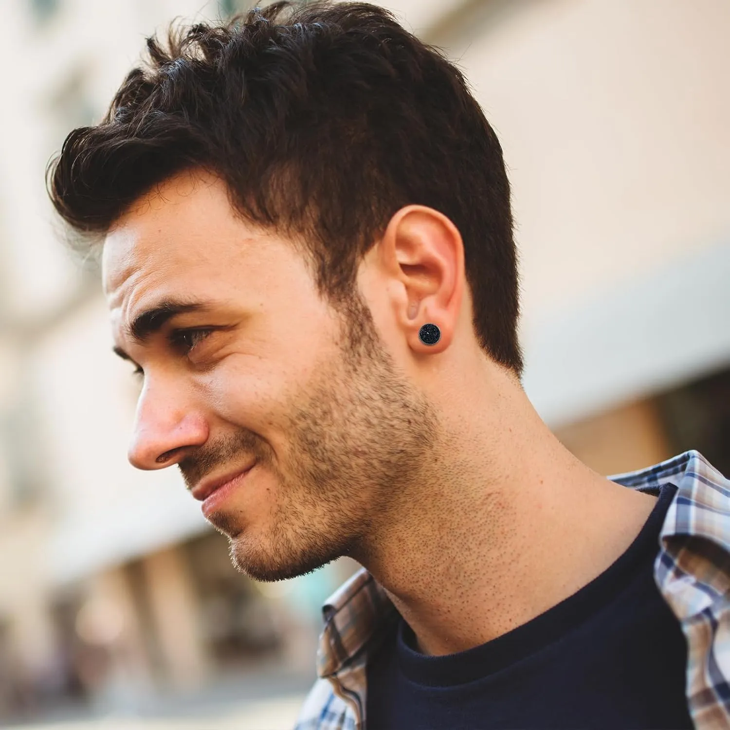 Stud Earrings 925 Sterling Silver Stud Earrings for Mens Womens Pierced Mens Earrings Jewelry Gift for Father's Day Gifts