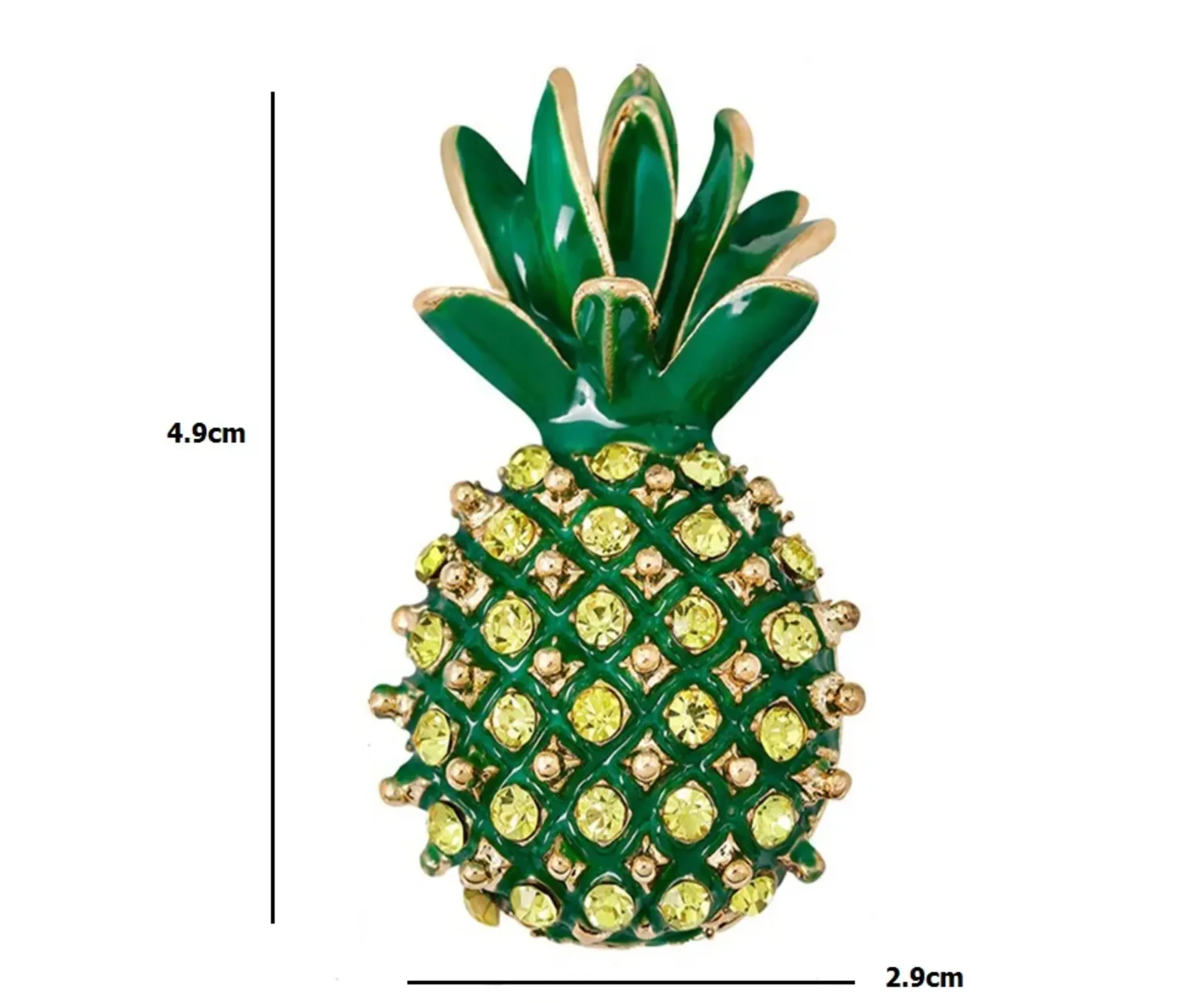 Stunning vintage look gold plated pineapple designer brooch broach cake pin gg33