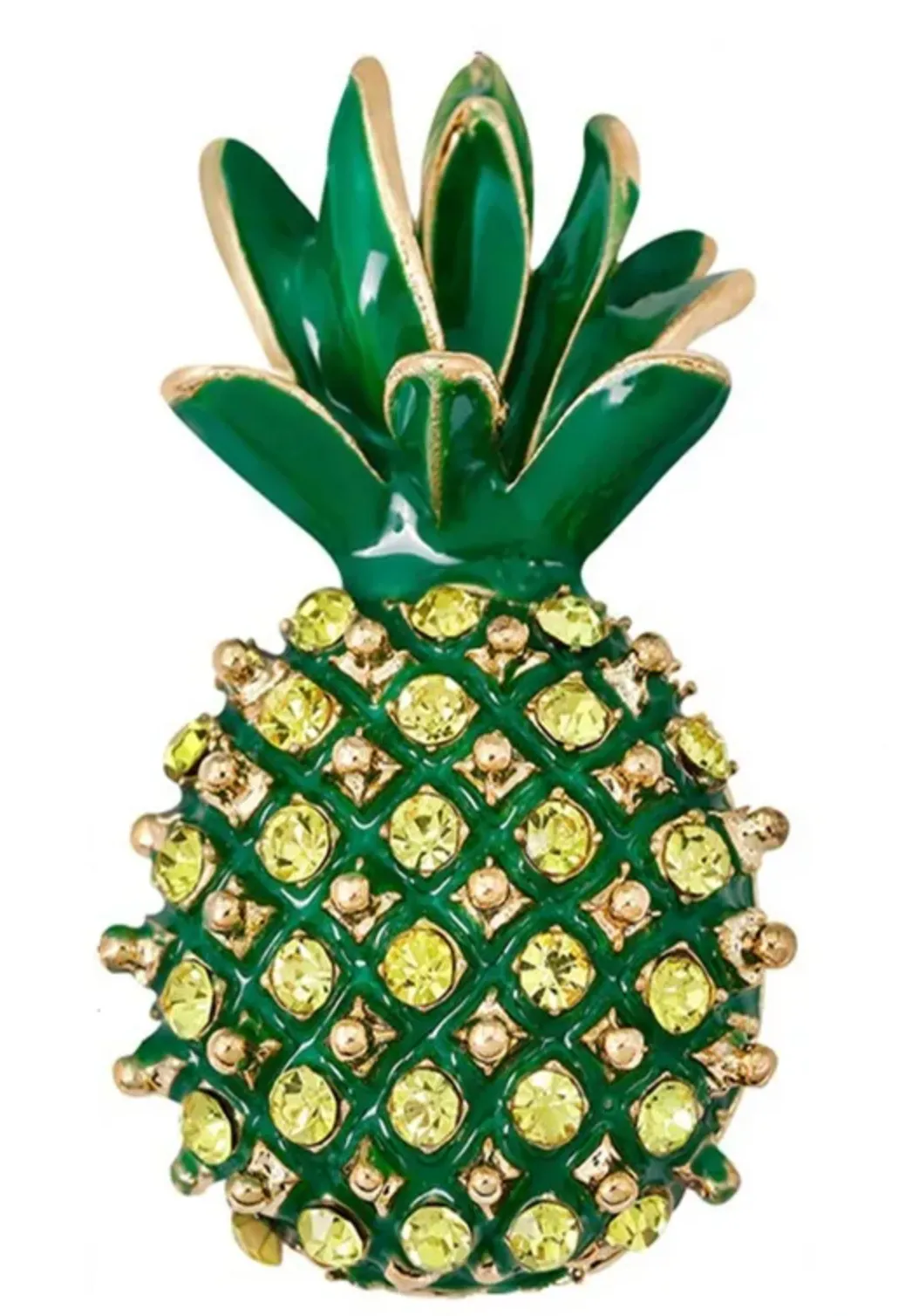 Stunning vintage look gold plated pineapple designer brooch broach cake pin gg33