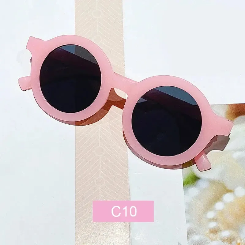 Summer Girl Boys Cute Kids Rimless Sunglasses 2023 Cartoon Bear Gradual Children Baby Outdoor Sun Glasses Lunette Soleil Enfant