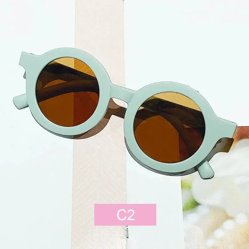 Summer Girl Boys Cute Kids Rimless Sunglasses 2023 Cartoon Bear Gradual Children Baby Outdoor Sun Glasses Lunette Soleil Enfant