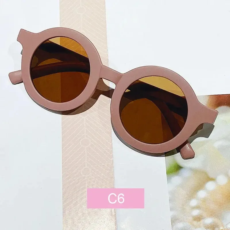 Summer Girl Boys Cute Kids Rimless Sunglasses 2023 Cartoon Bear Gradual Children Baby Outdoor Sun Glasses Lunette Soleil Enfant