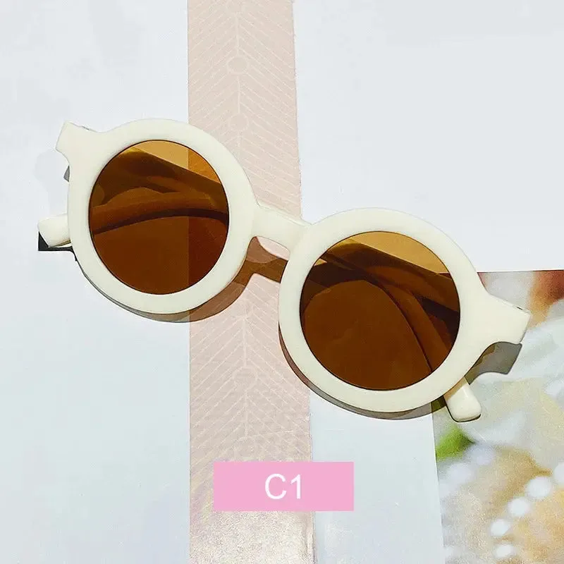 Summer Girl Boys Cute Kids Rimless Sunglasses 2023 Cartoon Bear Gradual Children Baby Outdoor Sun Glasses Lunette Soleil Enfant