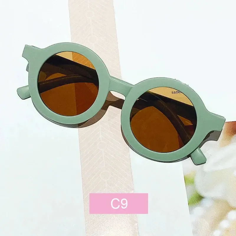 Summer Girl Boys Cute Kids Rimless Sunglasses 2023 Cartoon Bear Gradual Children Baby Outdoor Sun Glasses Lunette Soleil Enfant