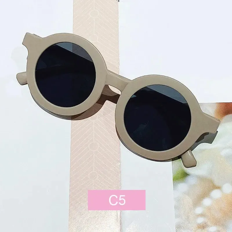 Summer Girl Boys Cute Kids Rimless Sunglasses 2023 Cartoon Bear Gradual Children Baby Outdoor Sun Glasses Lunette Soleil Enfant