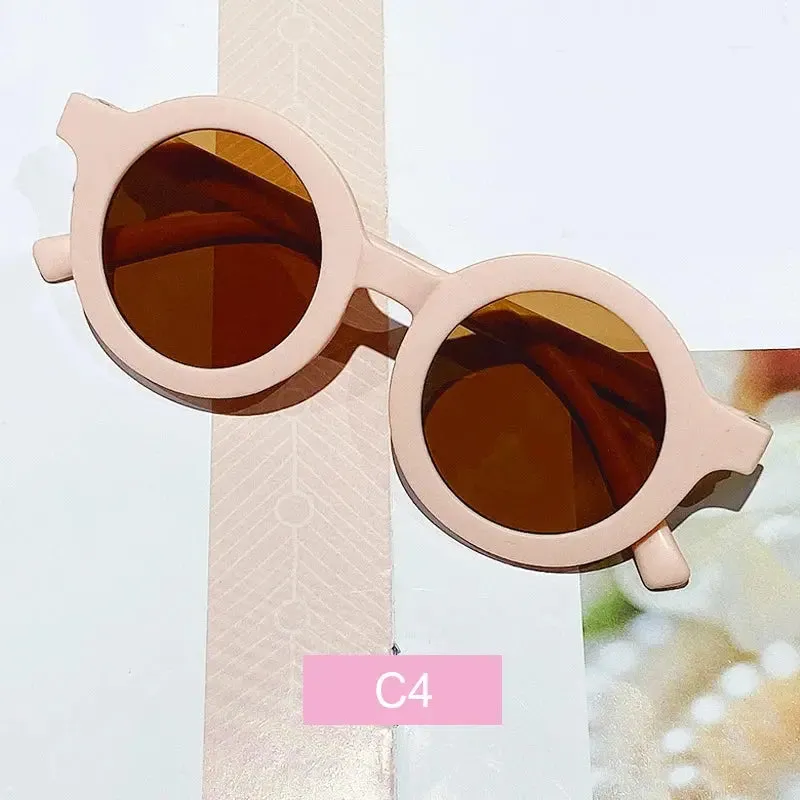 Summer Girl Boys Cute Kids Rimless Sunglasses 2023 Cartoon Bear Gradual Children Baby Outdoor Sun Glasses Lunette Soleil Enfant