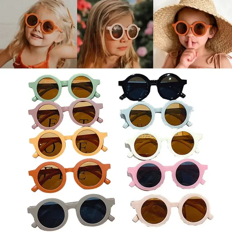 Summer Girl Boys Cute Kids Rimless Sunglasses 2023 Cartoon Bear Gradual Children Baby Outdoor Sun Glasses Lunette Soleil Enfant