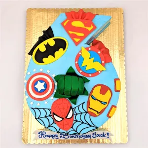 Super Hero Buttercream Number