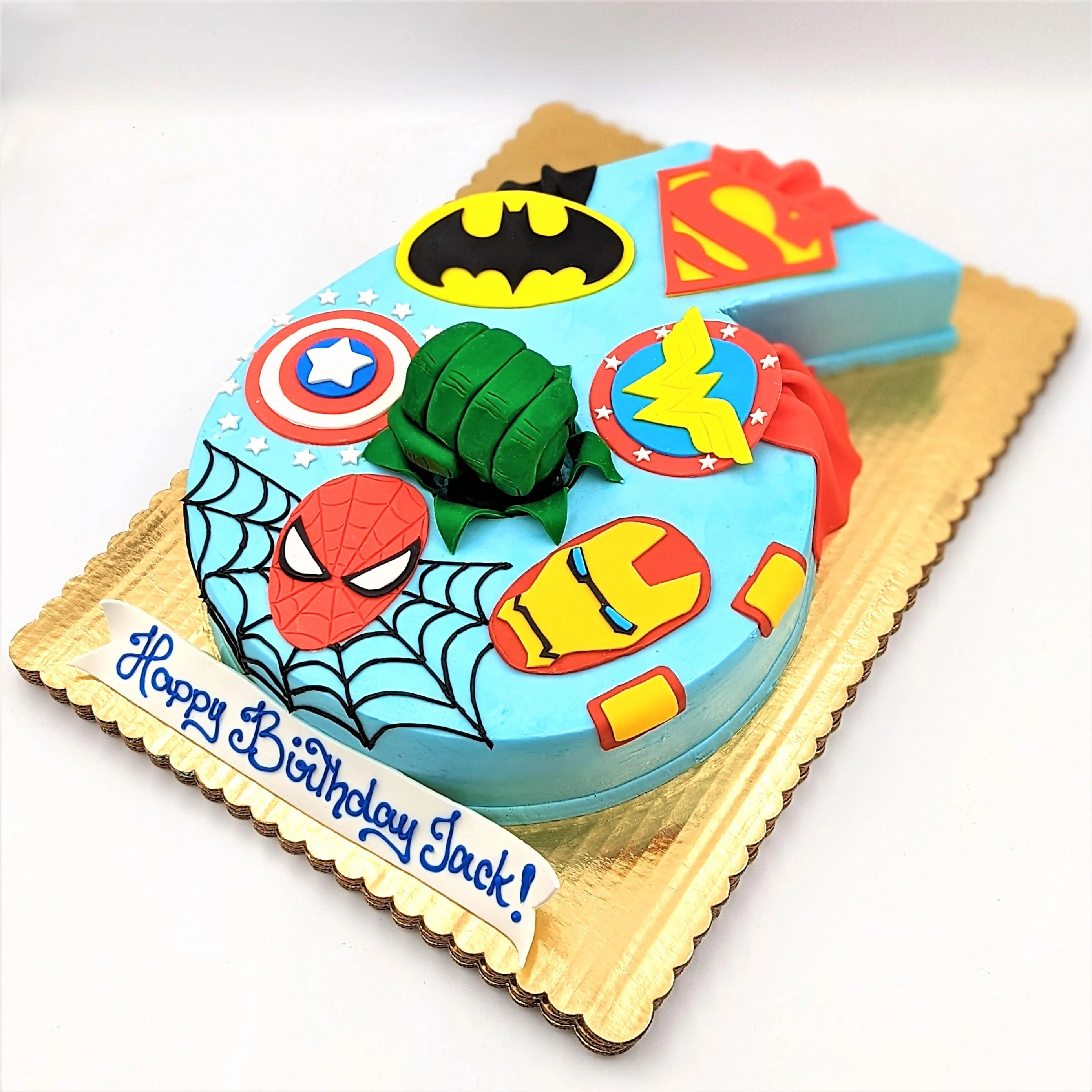 Super Hero Buttercream Number