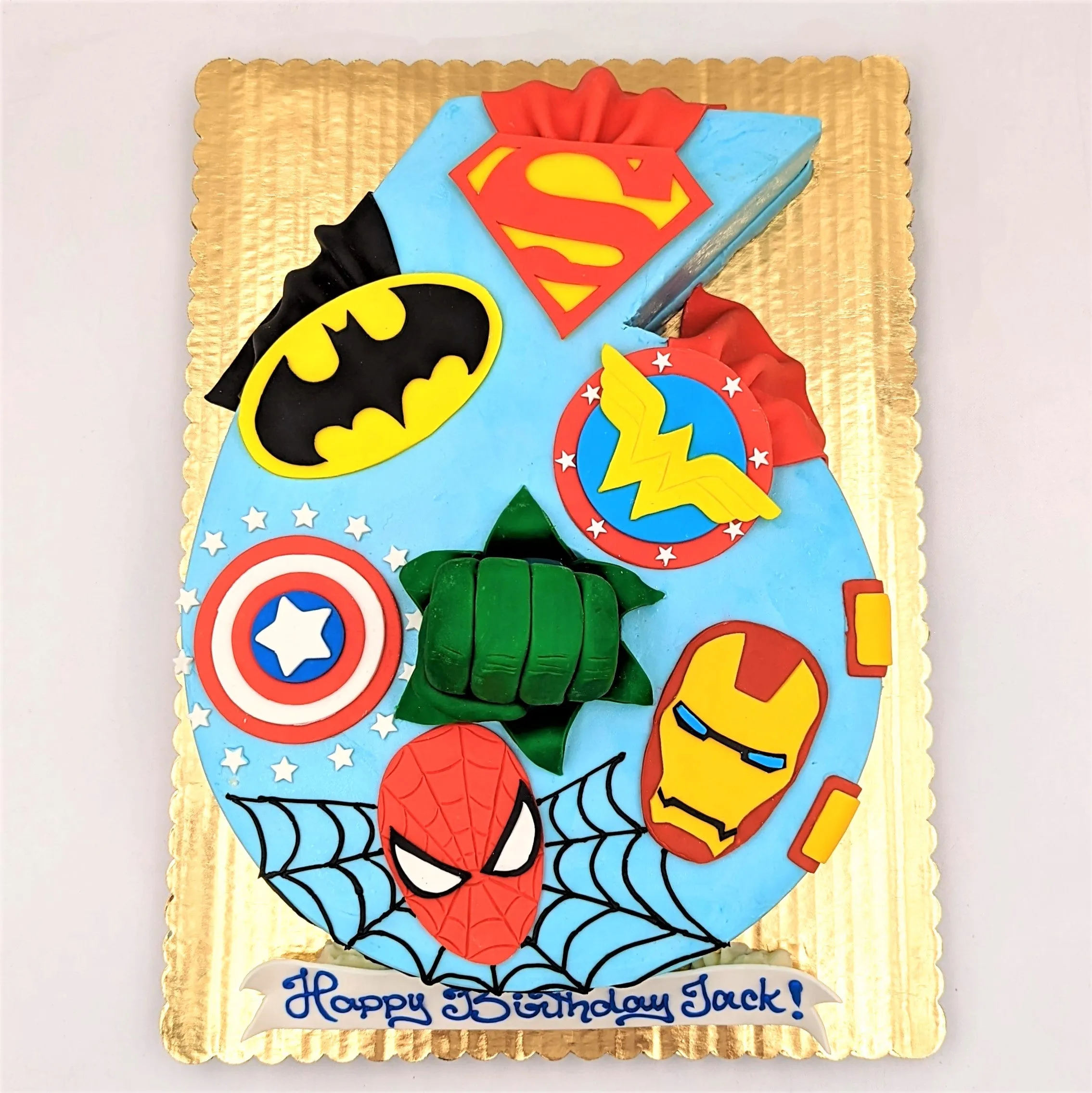 Super Hero Buttercream Number
