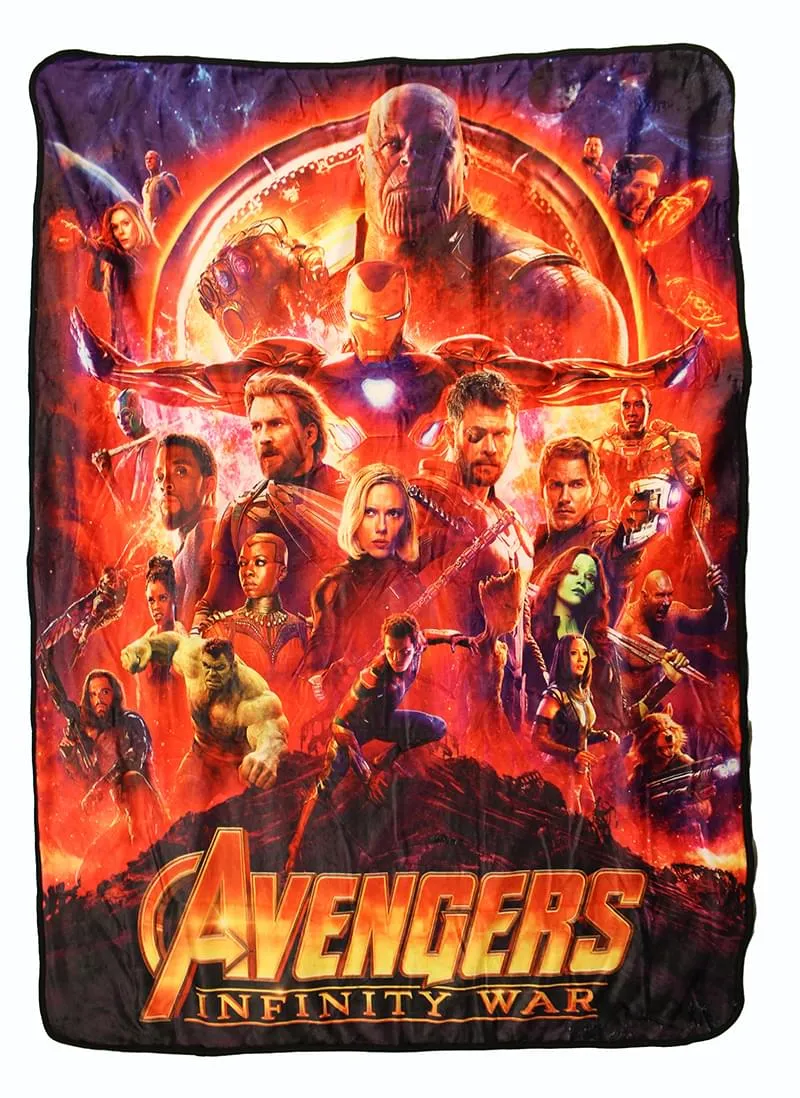 Super Hero Collection LookSee Box Avengers Throw Blanket Deadpool Black Panther