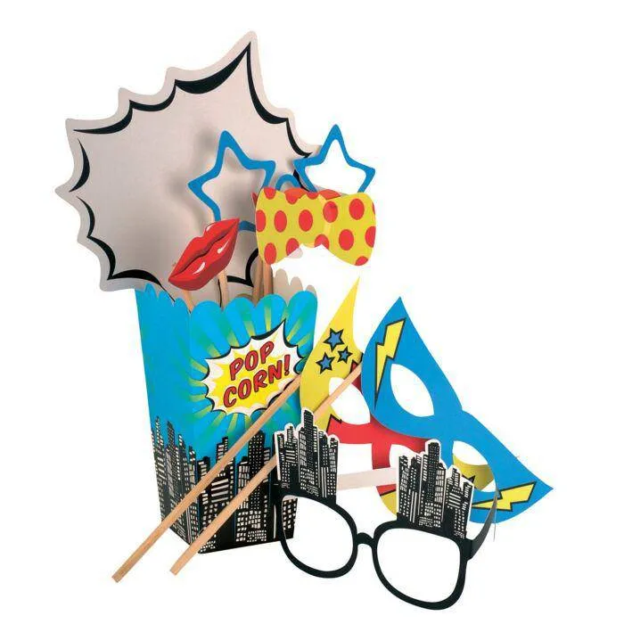Super Hero Party Photo Props  S0034
