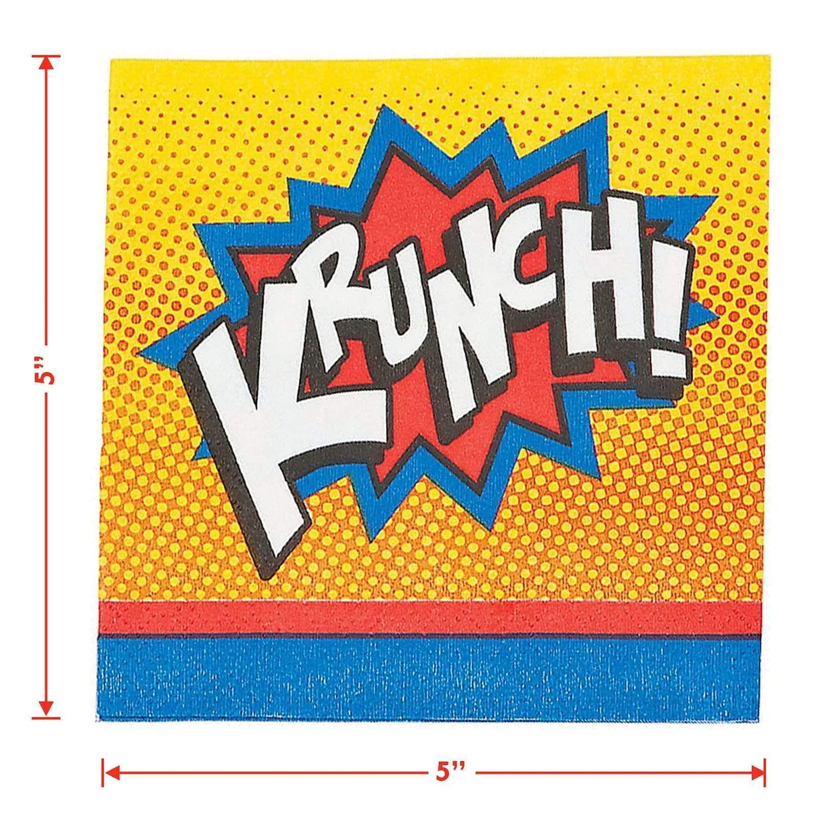 Superhero Action Paper Dessert Plates and Beverage Napkins (Serves 16)