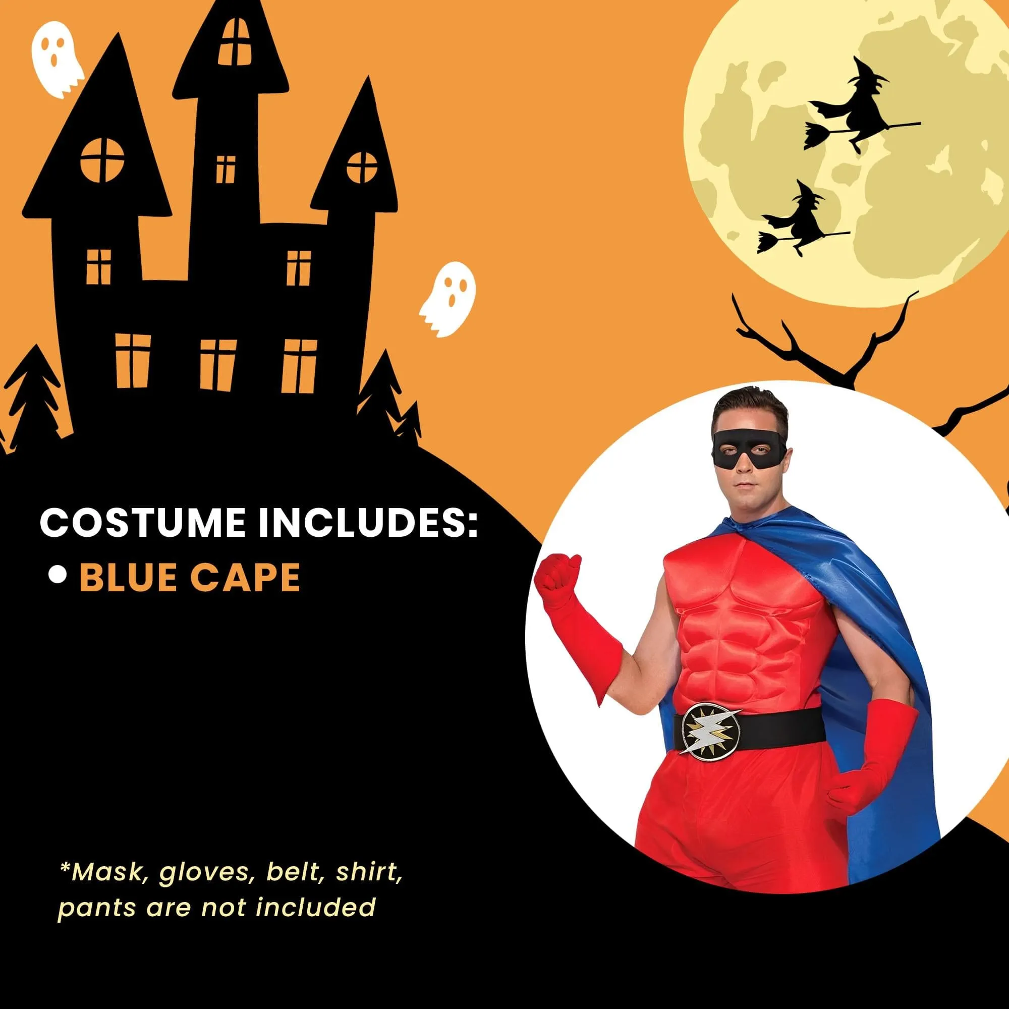 Superhero Blue Costume Cape Adult