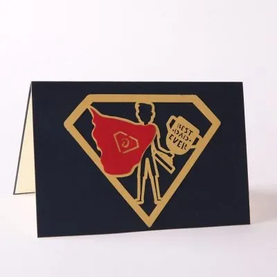 SuperHero Dad - 3D Pop Up Greeting Card