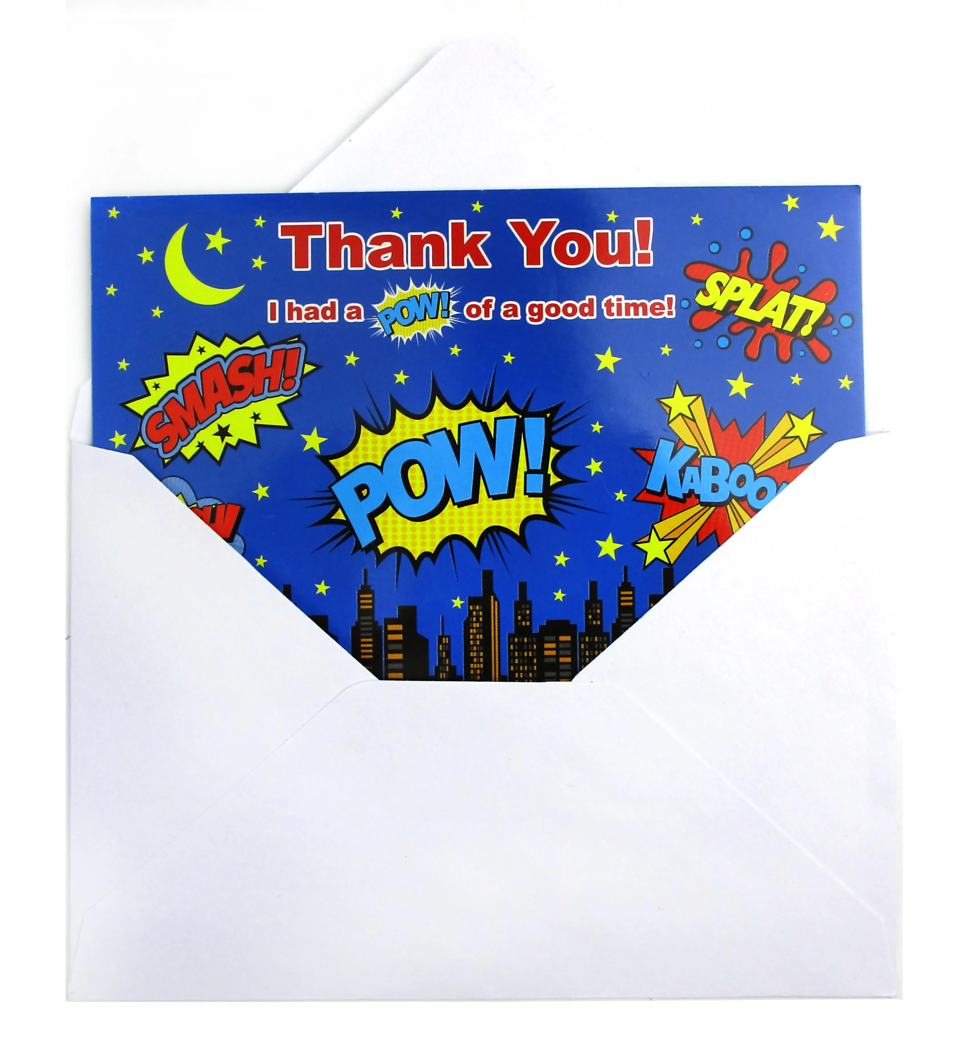 Superhero Fill-in Birthday Thank You Cards for Kids