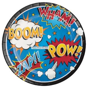 Superhero Slogans Dinner Plates