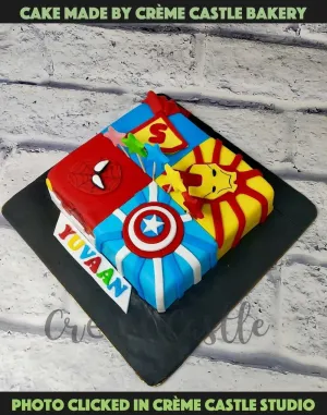 Superhero Square Cake