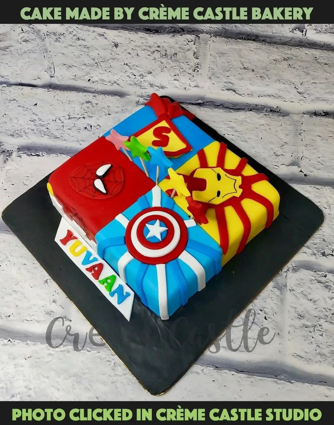 Superhero Square Cake