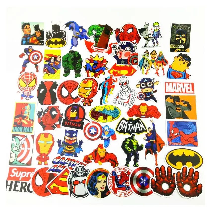Superhero Stickers - Set of 50