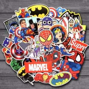 Superhero Stickers - Set of 50