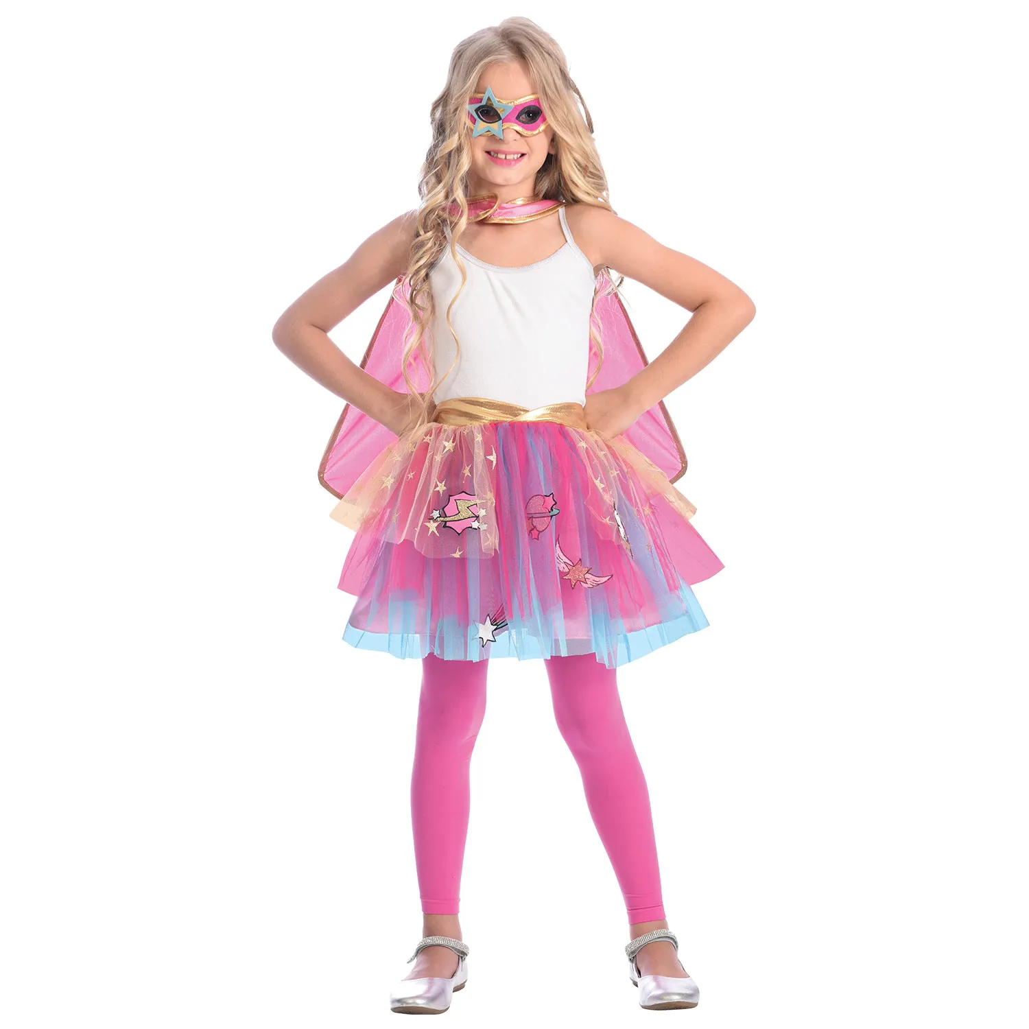Superhero Tutu Costume with Cape and Mask