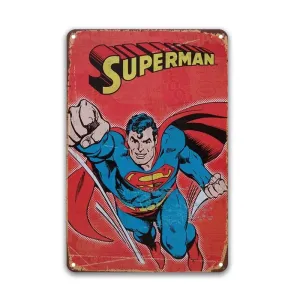 Superman Flying Vintage Metal Sign