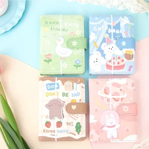 Sweet Puff Series Cute Cartoon Animal Magnetic Buckle Journal Notebook