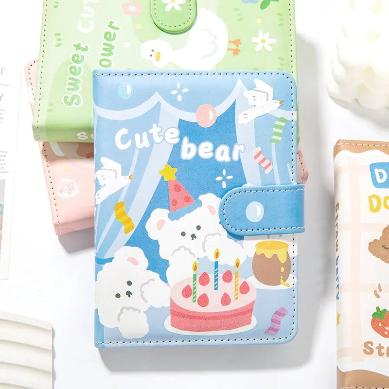 Sweet Puff Series Cute Cartoon Animal Magnetic Buckle Journal Notebook