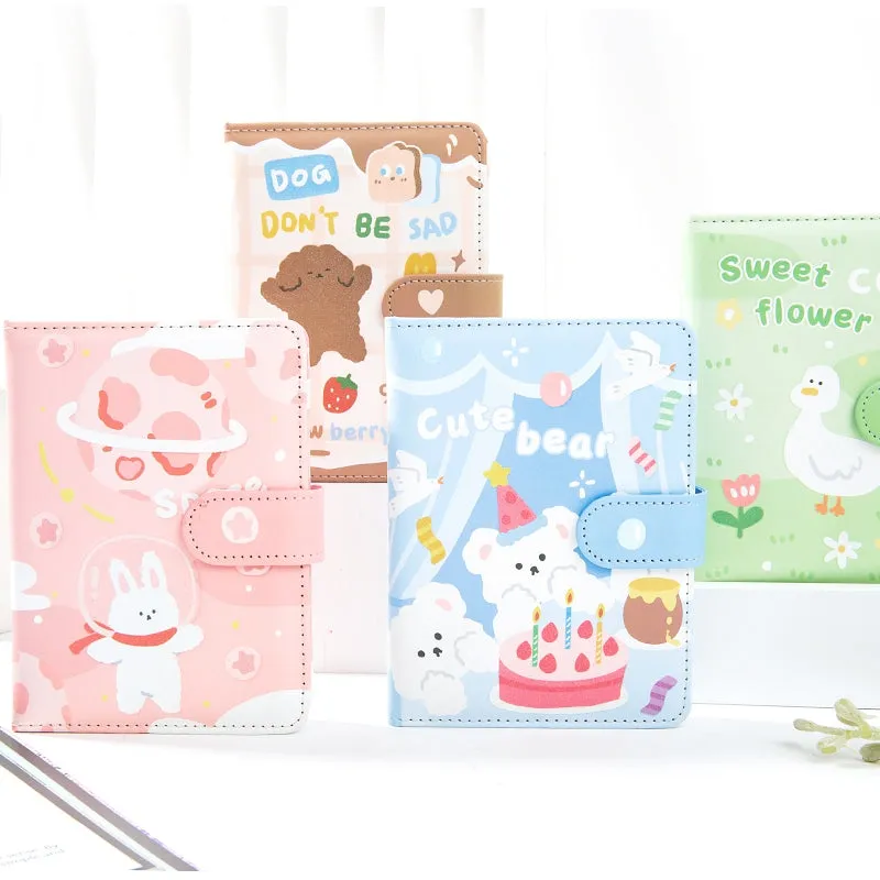 Sweet Puff Series Cute Cartoon Animal Magnetic Buckle Journal Notebook