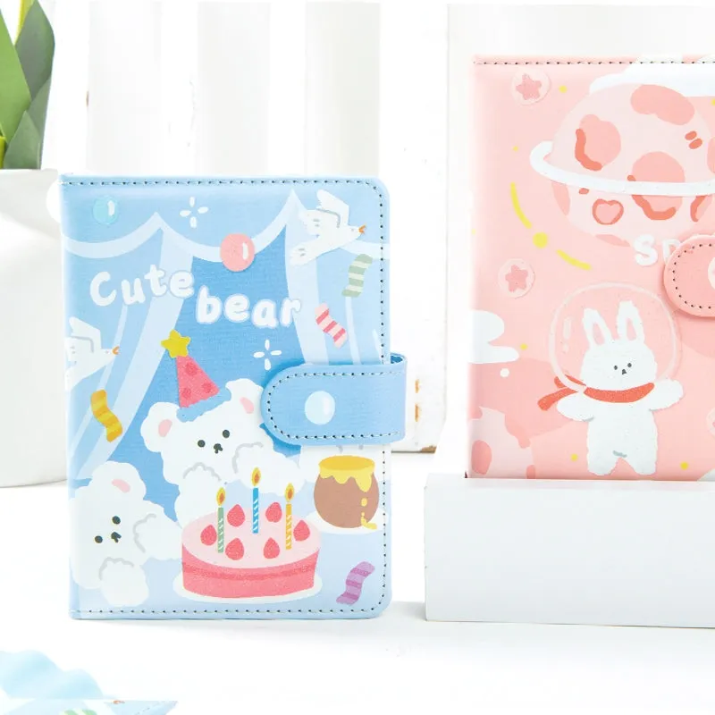 Sweet Puff Series Cute Cartoon Animal Magnetic Buckle Journal Notebook