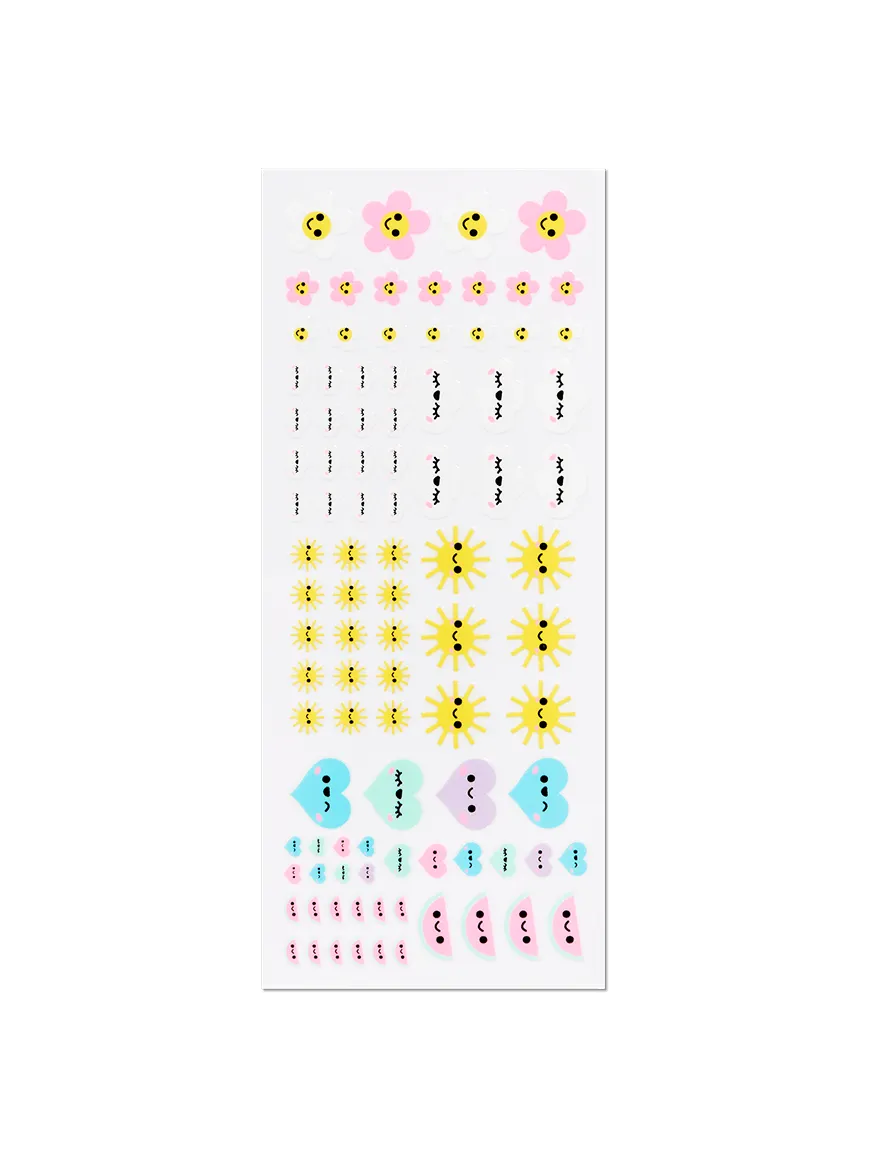 The Cheat Sheets Happy Go Lucky Nail Stickers