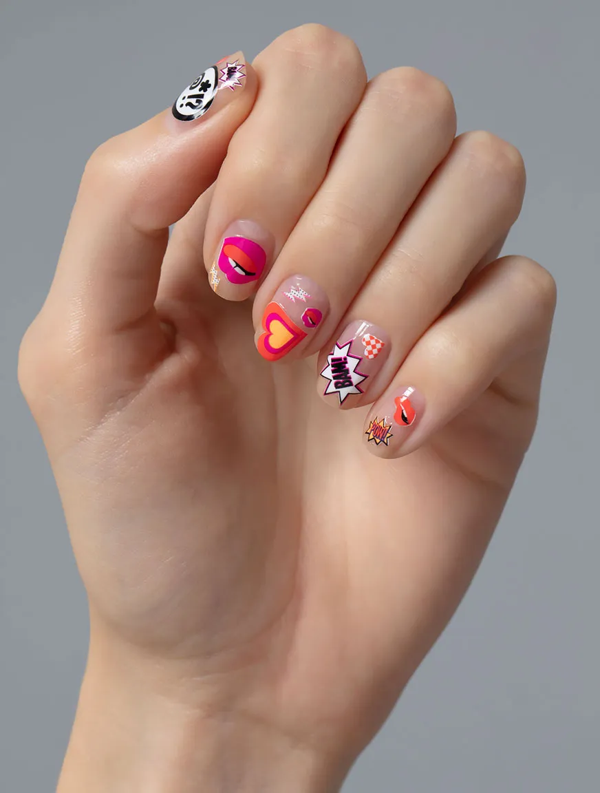 The Cheat Sheets Happy Go Lucky Nail Stickers