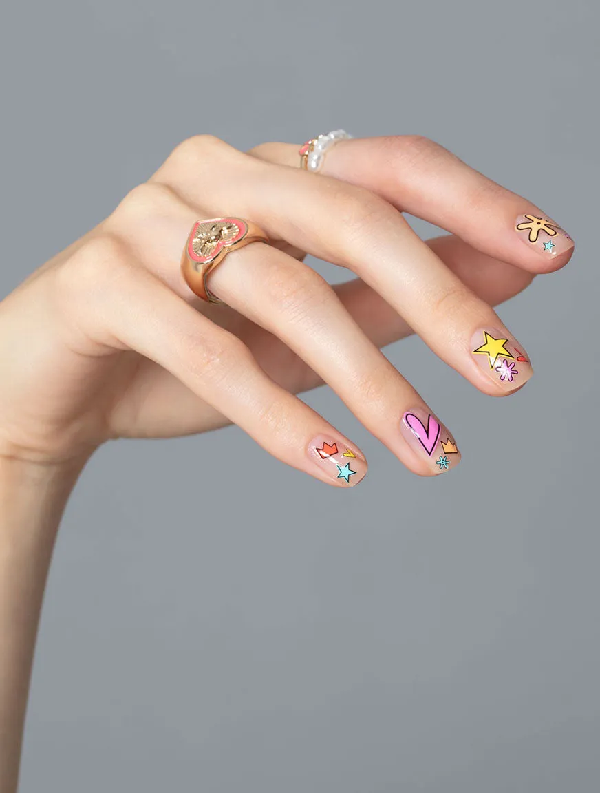 The Cheat Sheets Happy Go Lucky Nail Stickers