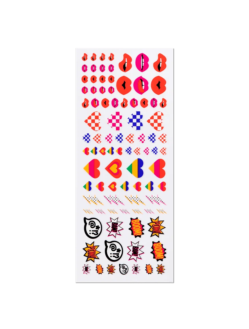 The Cheat Sheets Happy Go Lucky Nail Stickers