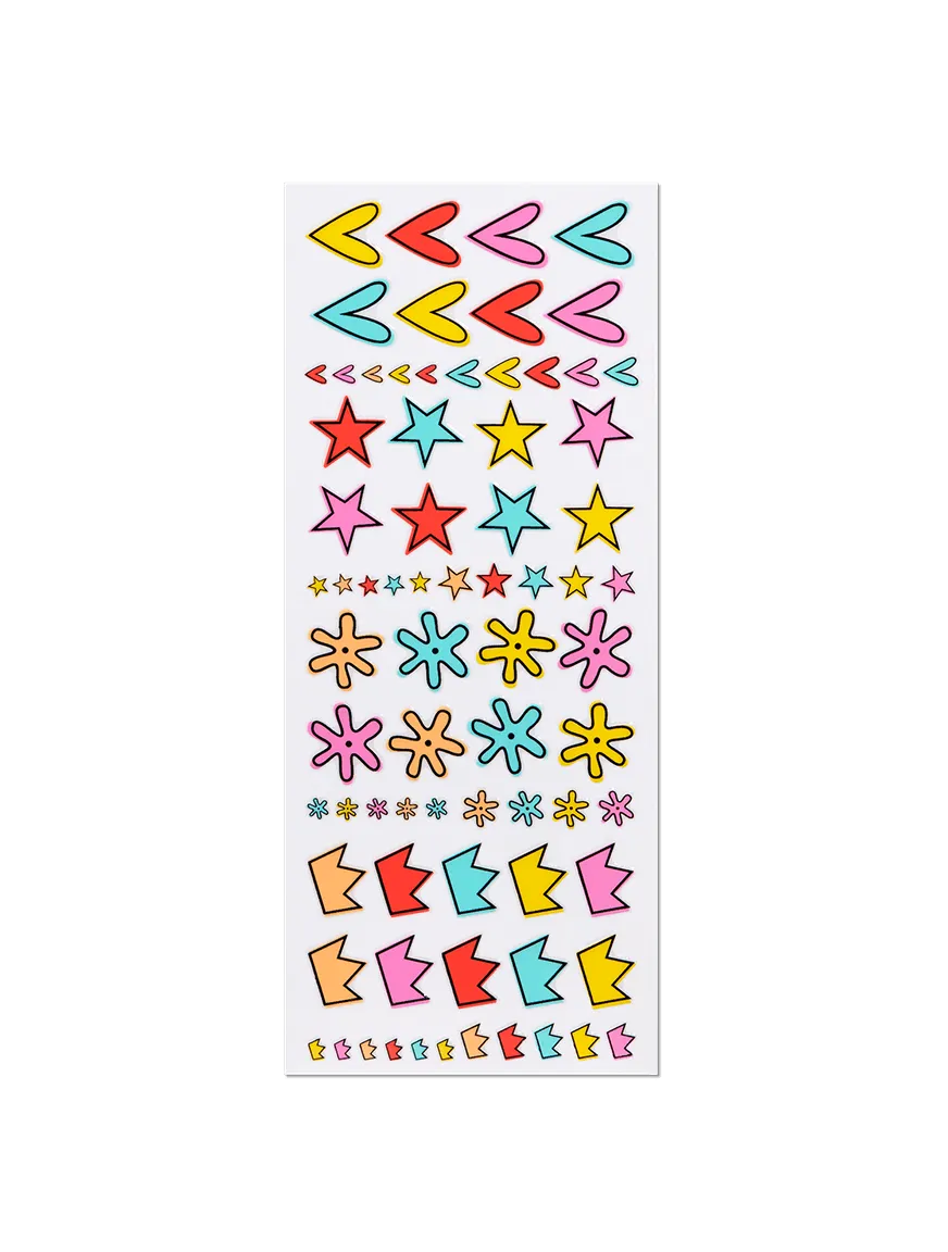 The Cheat Sheets Happy Go Lucky Nail Stickers