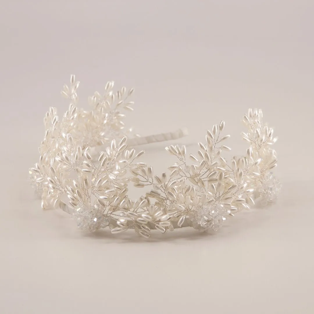 The Milena Pearl Crown Headband