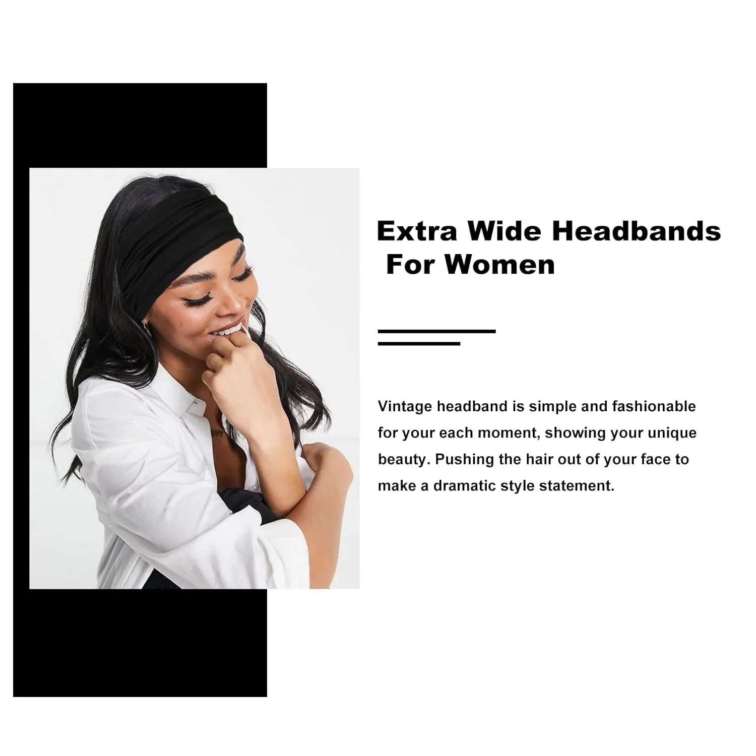 Tobeffect Wide Headbands for Women, 7'' Extra Large Turban Headband Boho Cloth Hairband Twisted Knot Hair Accessories, 2 Pack