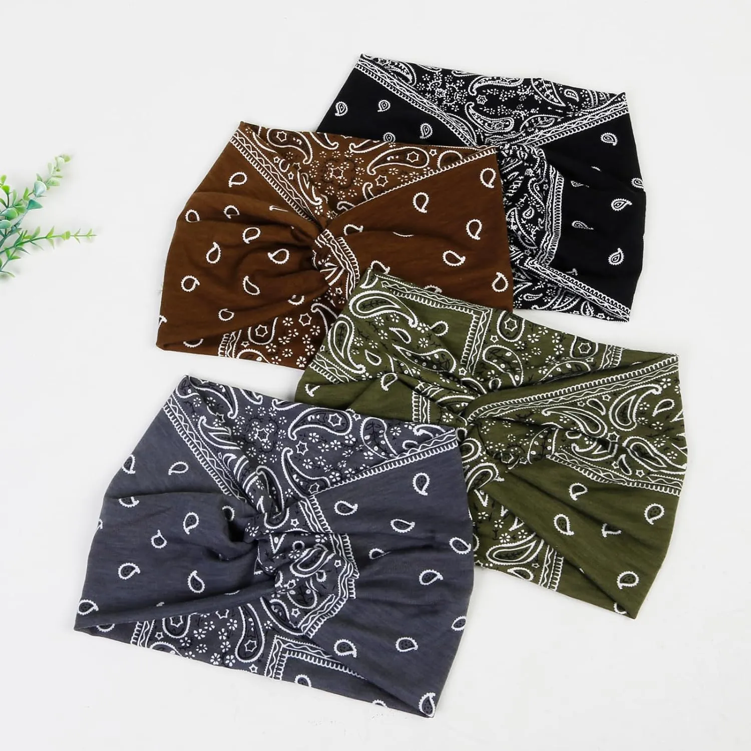 Tobeffect Wide Headbands for Women, 7'' Extra Wide Boho Headbands Fashion Headwraps Stretchy Hairbands Head Scarf Hair Accessories