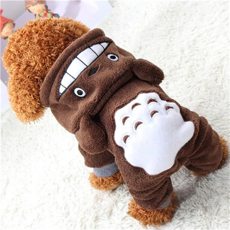 Totoro Cartoon Hooded Onesies Pet Costumes