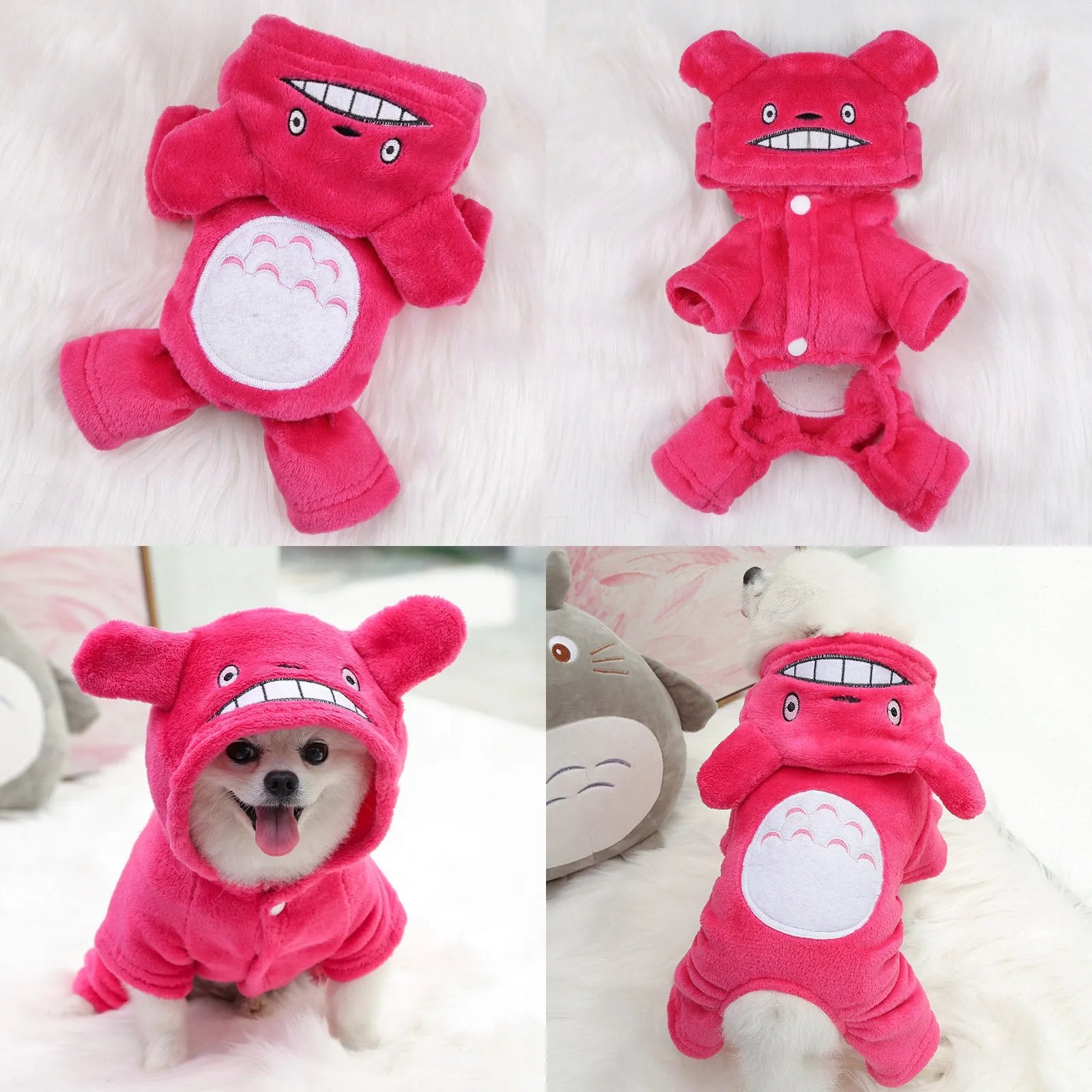 Totoro Cartoon Hooded Onesies Pet Costumes