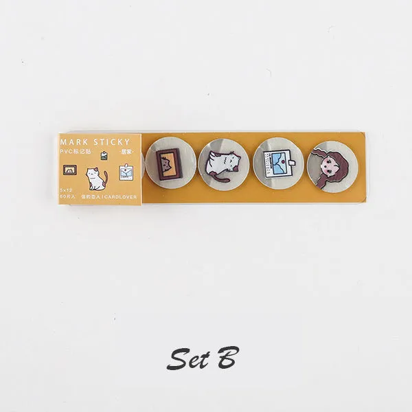 Translucent Kawaii Cartoon Stickers