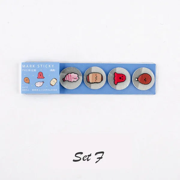 Translucent Kawaii Cartoon Stickers