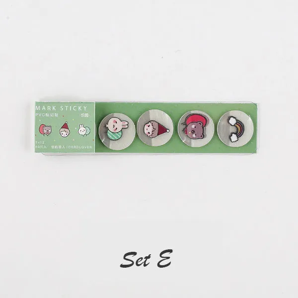 Translucent Kawaii Cartoon Stickers