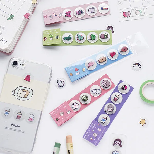 Translucent Kawaii Cartoon Stickers